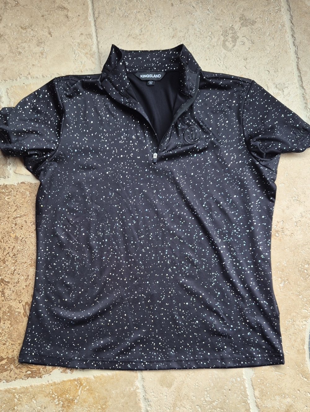 Kingsland Large Inci Training Shirt Black W/shimmer Sparkle Print